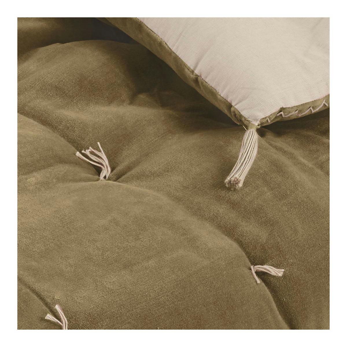 - Futon matelas de sol en coton block print dominante jaune Pamir