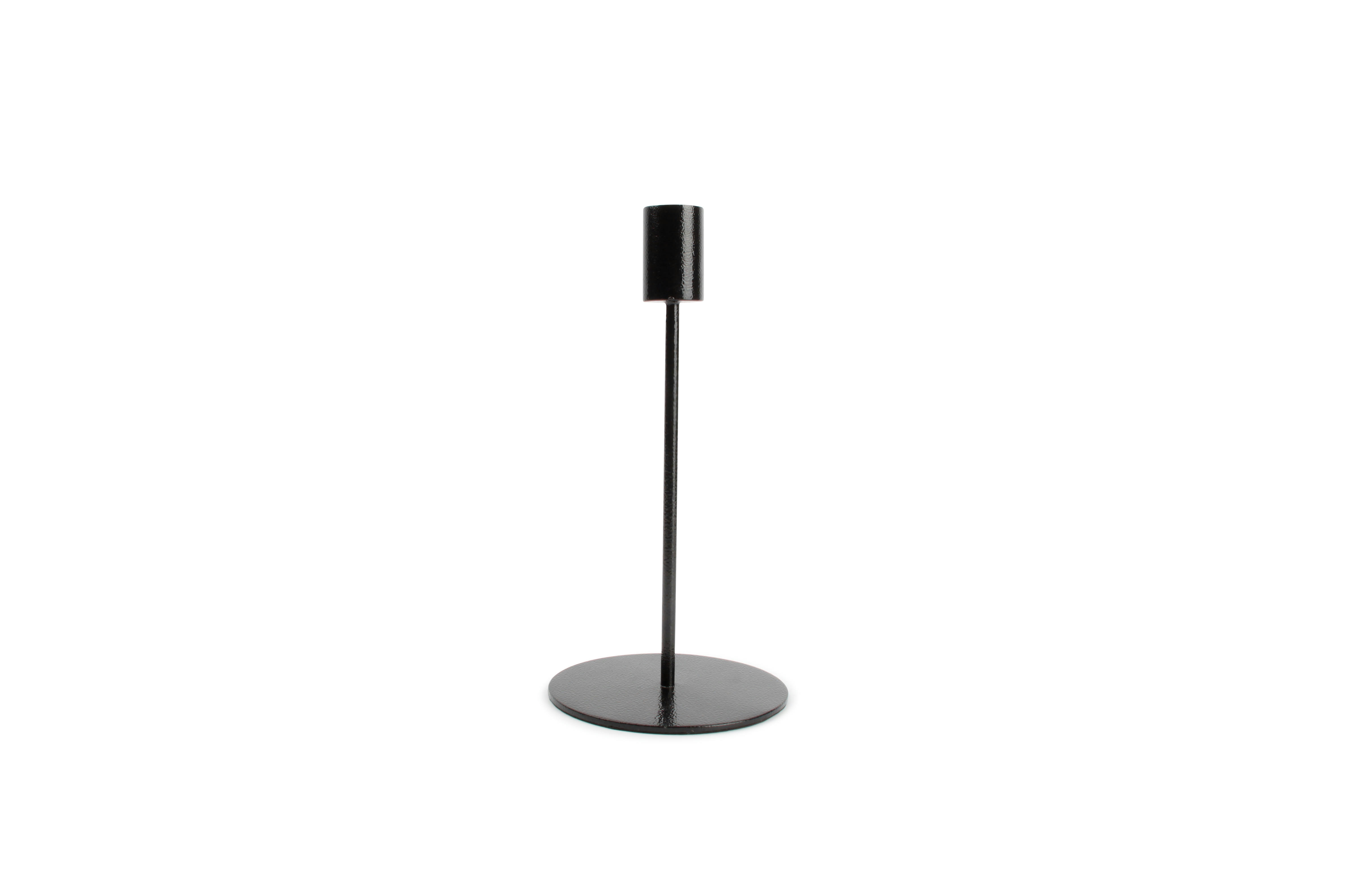 PILLAR - Bougeoir en métal noir 10xH20cm