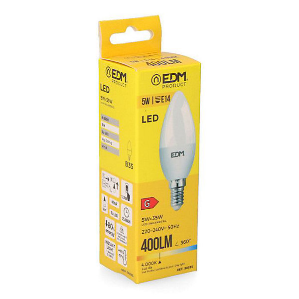 Ampoule LED bougie 5w E14 4000k Lumeco - Pack de 10 pièces