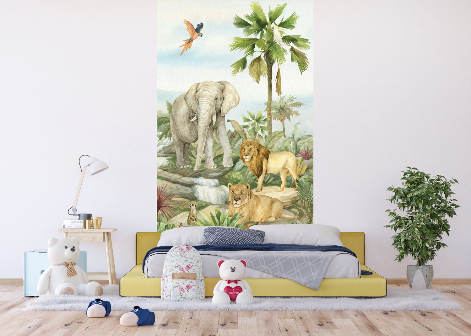 Sanders & Sanders fotobehang jungle dieren groen - 270 x 150 cm - 601226