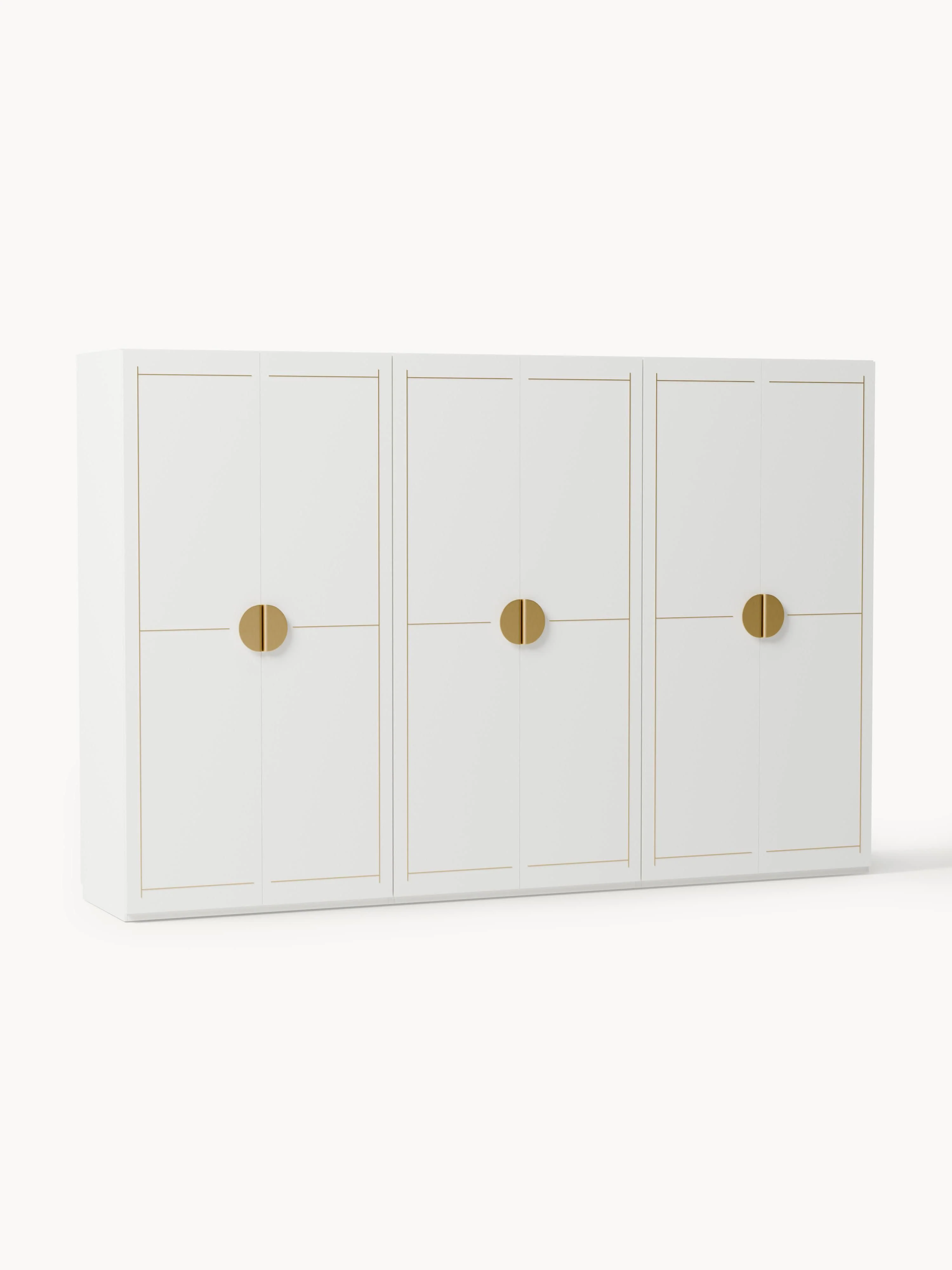 Modularer Drehtürenschrank Denise, 300 cm Breite, in verschiedenen Größen