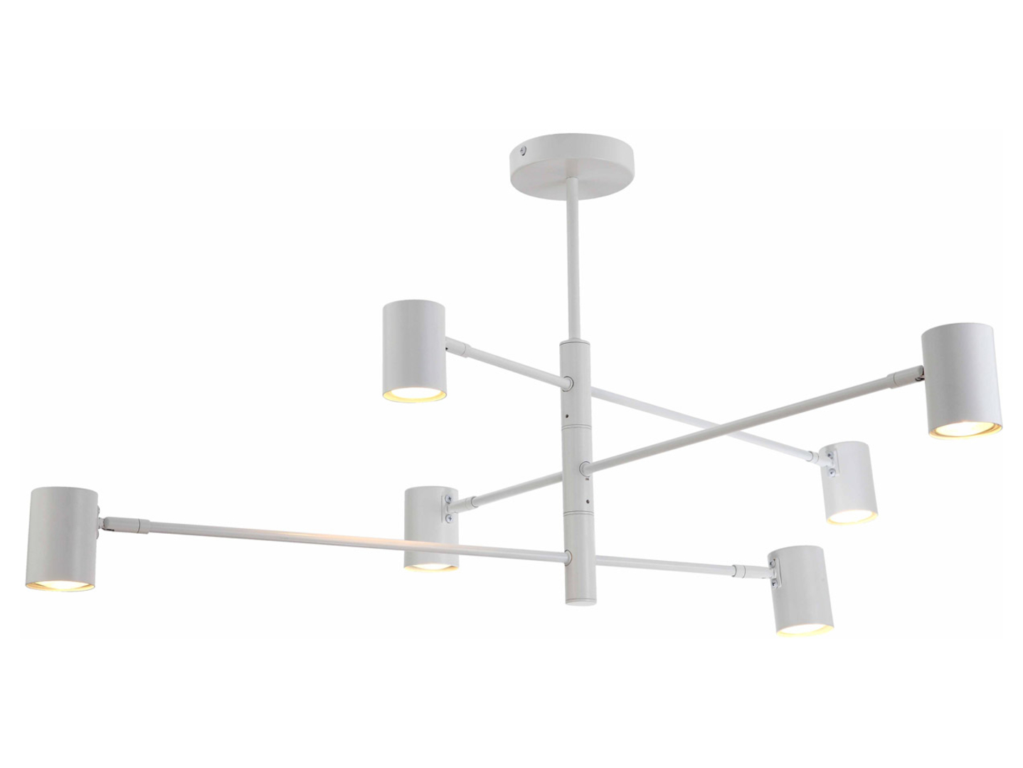 Lampa wisząca Snow 6-punktowa metalowa biała