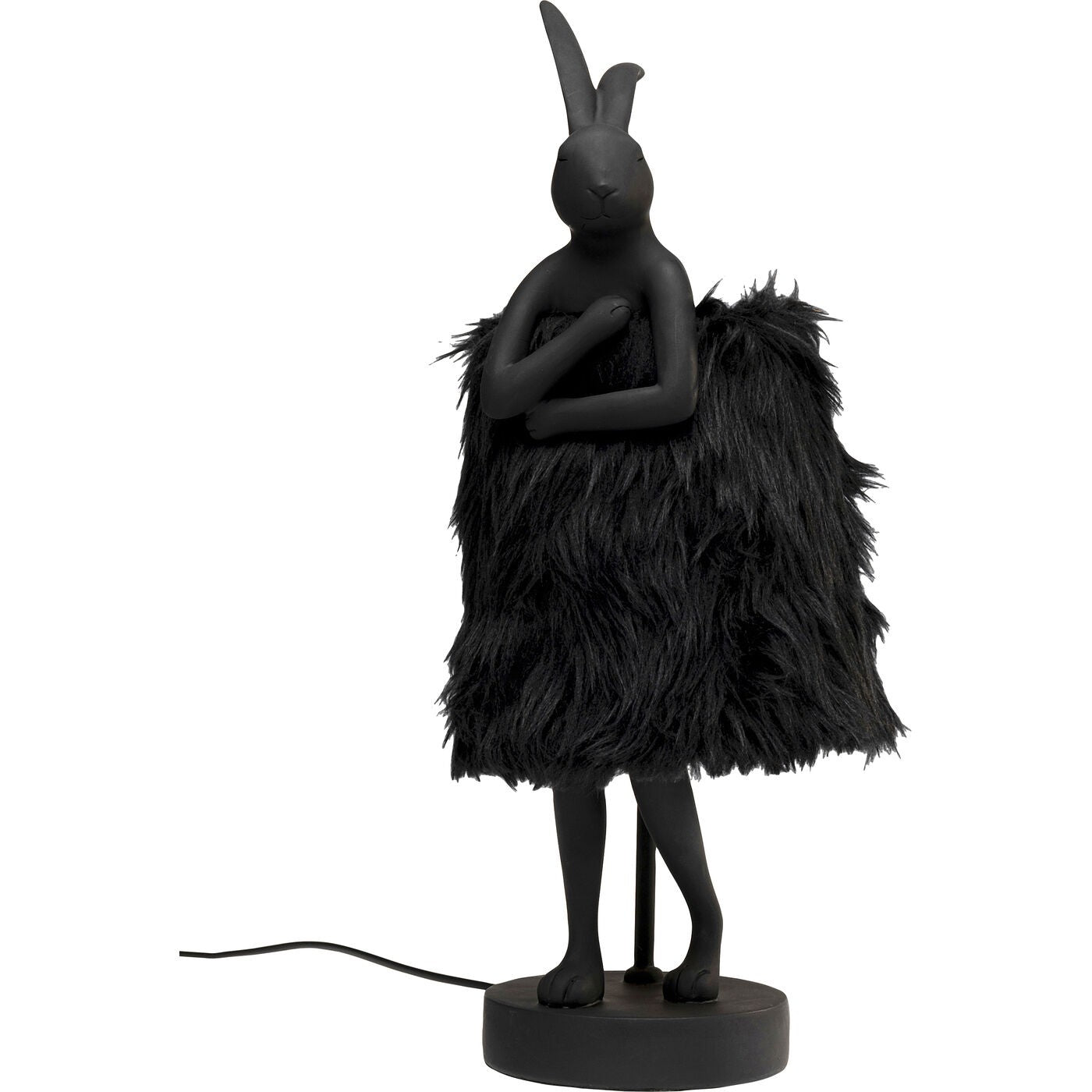 Kare Design tafellamp Animal Fluff - konijn - 50cm - zwart