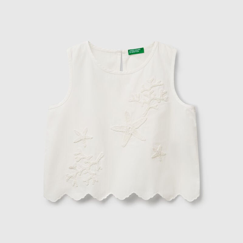 Top with crochet patch