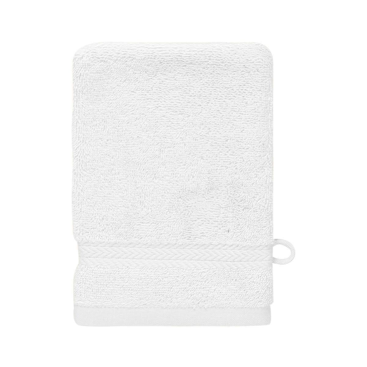 LUXURY - Lot de 3 gants de toilette 550gr/m²  blanc 16x22 cm