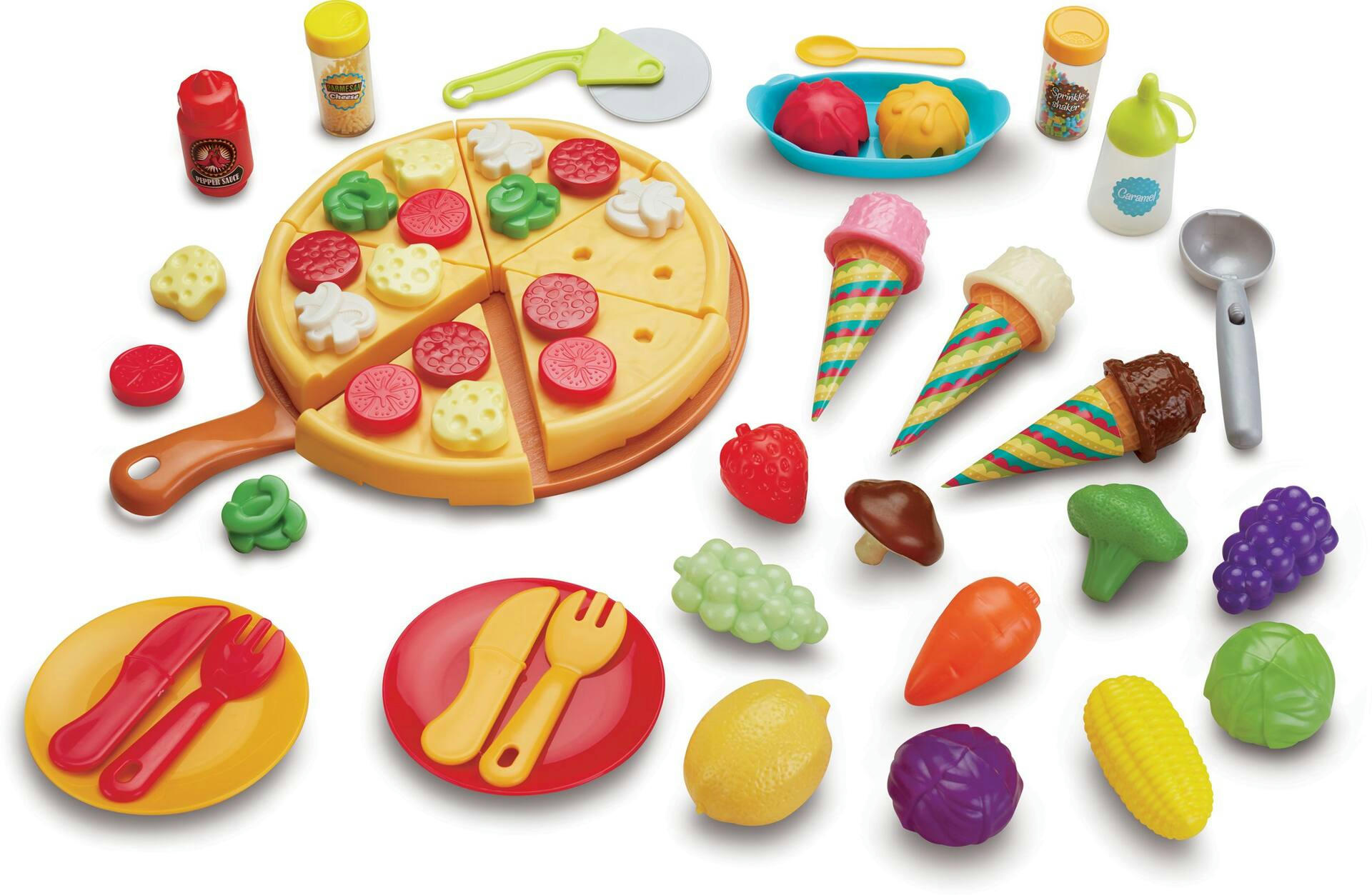 MASTER Chef Deluxe Toy Food Set For Kids, 60 pc, Ages 3+