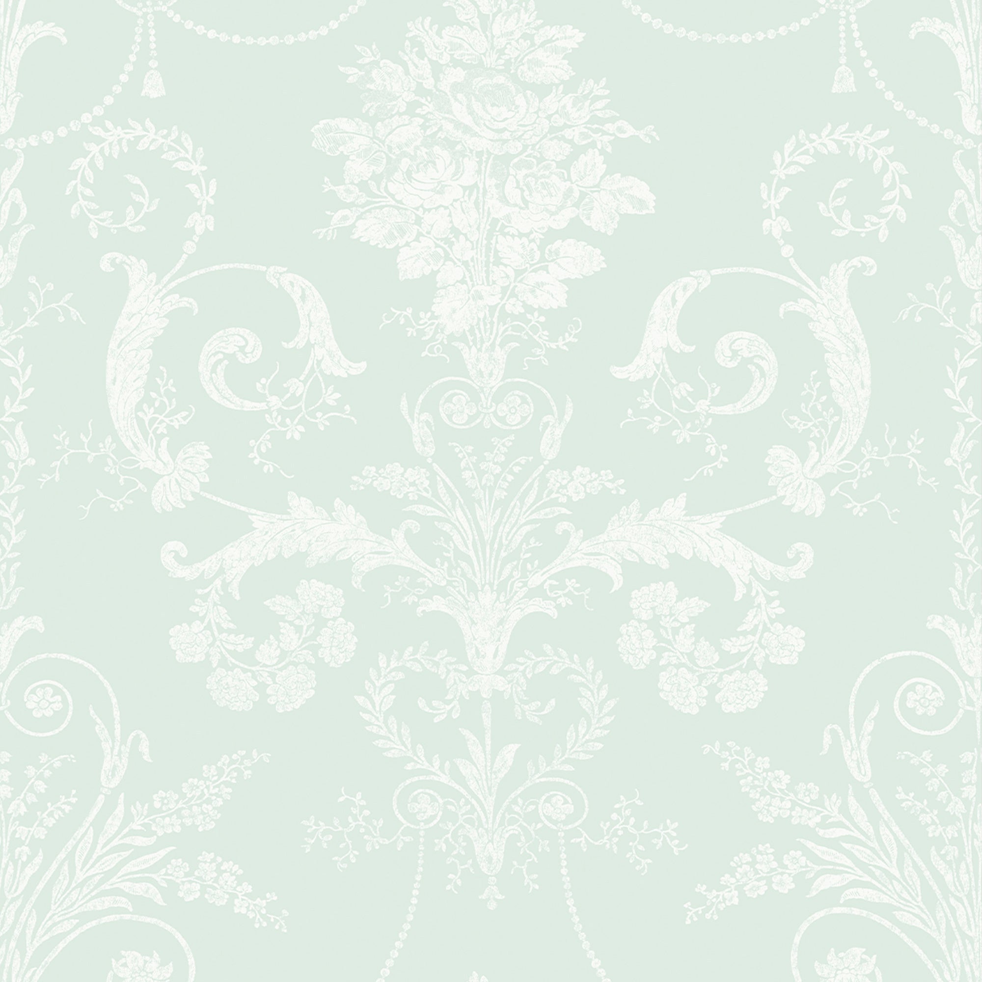 Laura Ashley Vliesbehang - Josette Duck Egg - 10mx52cm
