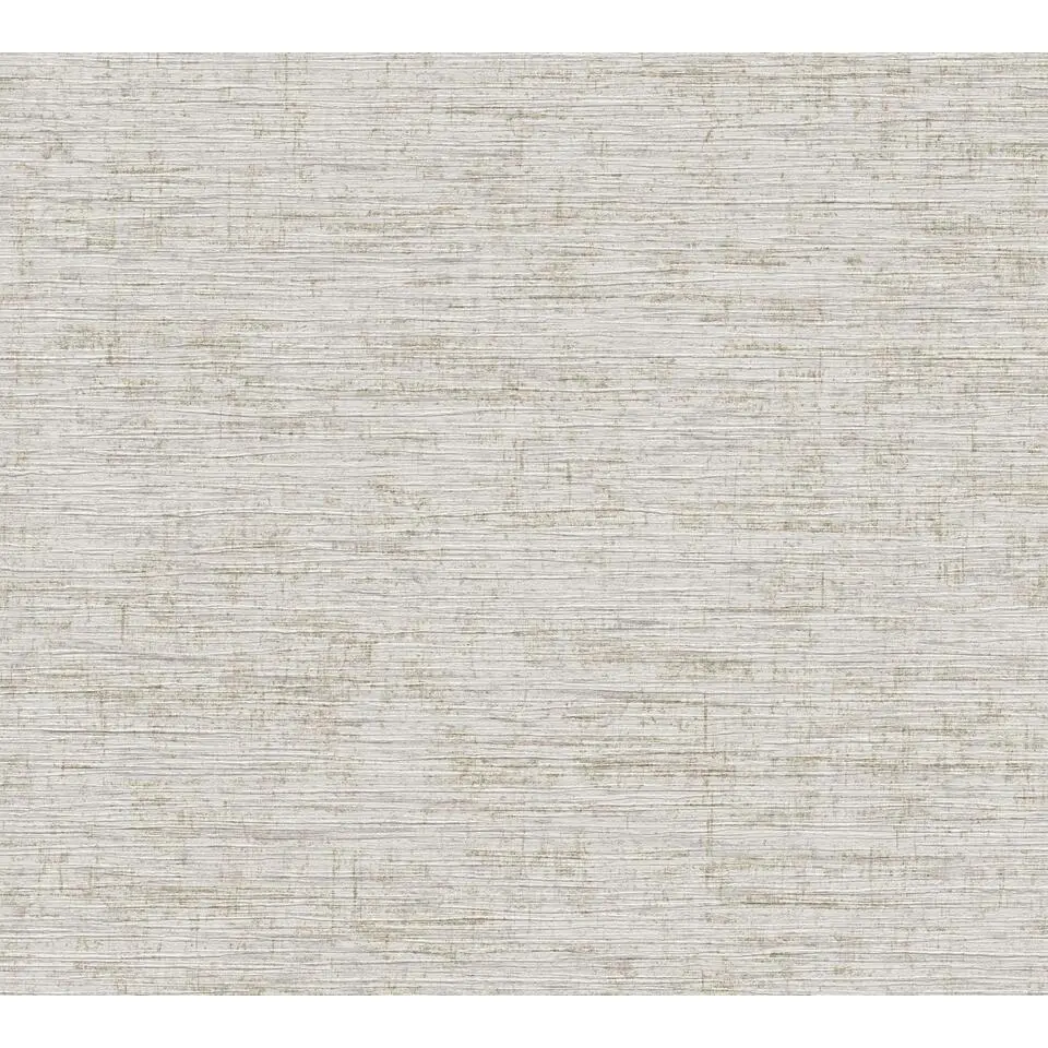 Livingwalls behang geschilderd effect beige en wit - 53 cm x 10.05 m