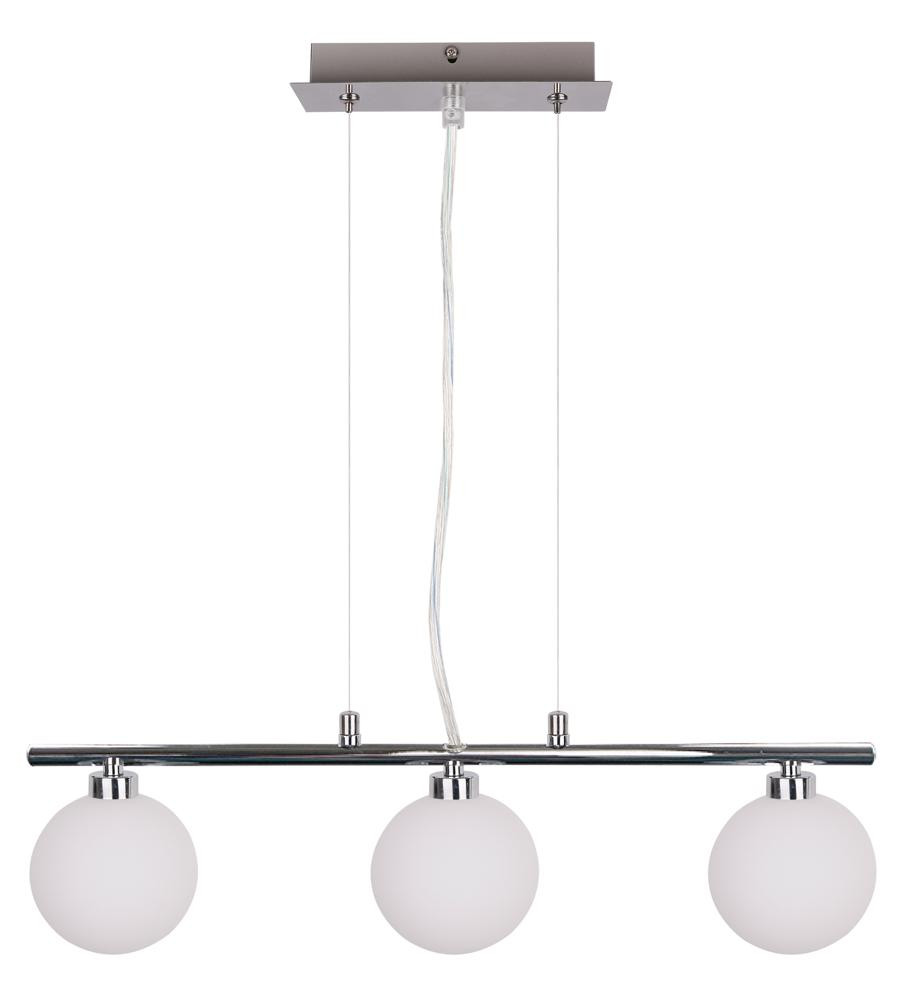 Lampa wisząca chromowana-biała RAISA 3xG9x40W wym: 95x55,5x12 cm Candellux