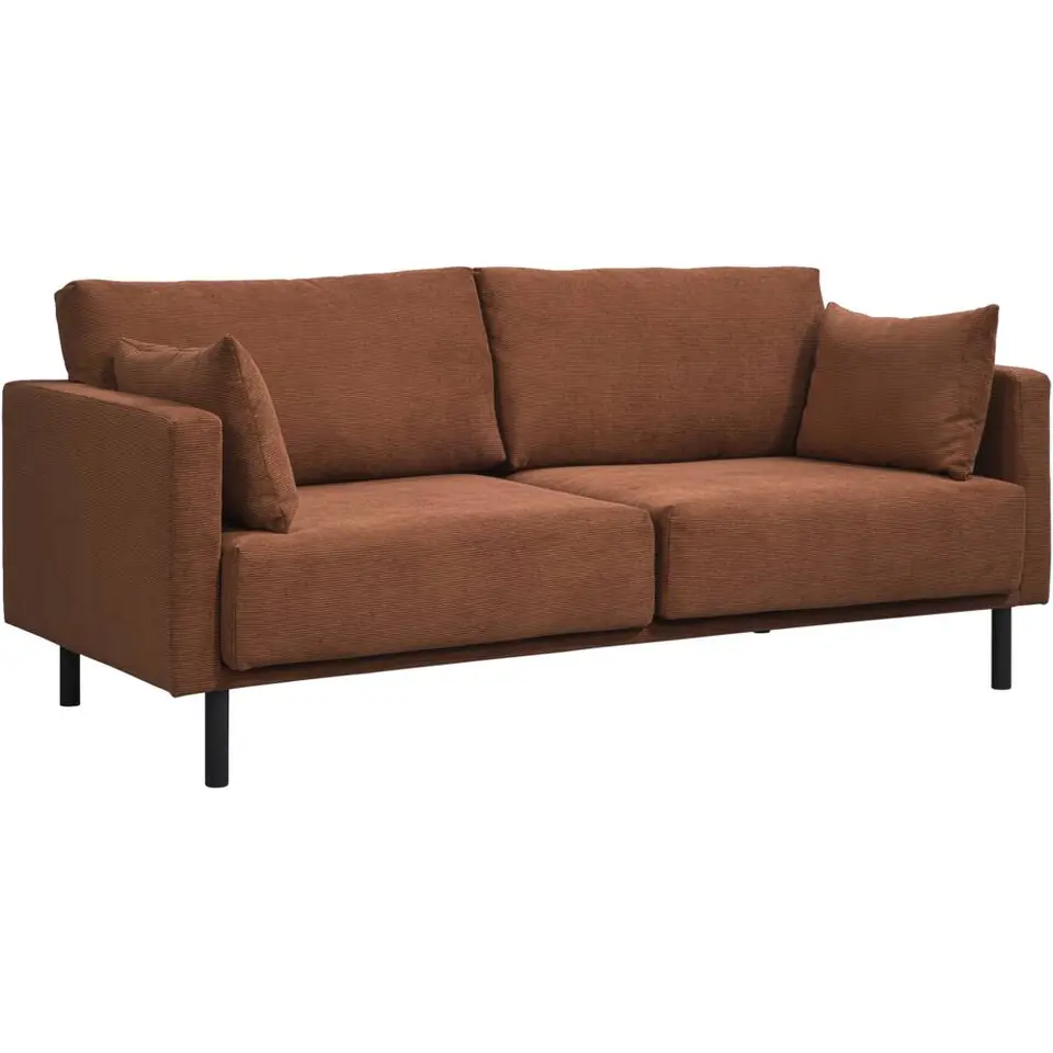 Bank Siem 2,5-zits - ribstof Fjord - terracotta