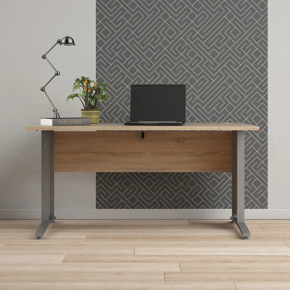 Bureau Grijs/Naturel - 150x80x75cm - Prima