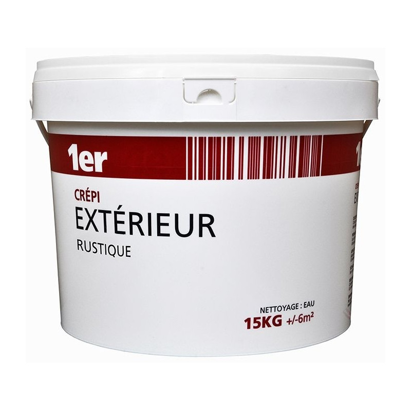 Crépi extérieur rustique blanc 15 Kg 1ER