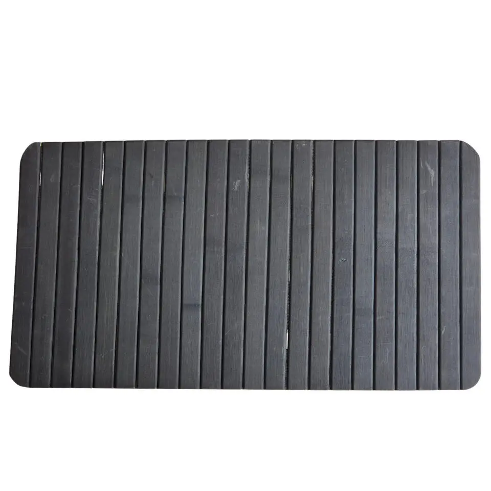 Bankleuning dienblad flexibel - zwart - bamboe - 44 x 24 cm