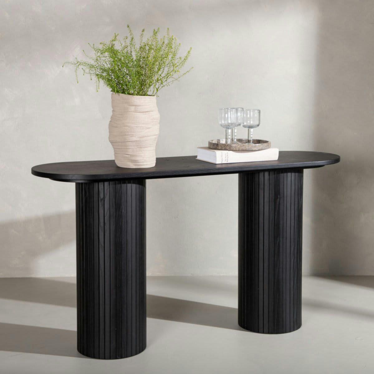 BLAMPA - Console moderne en bois noir