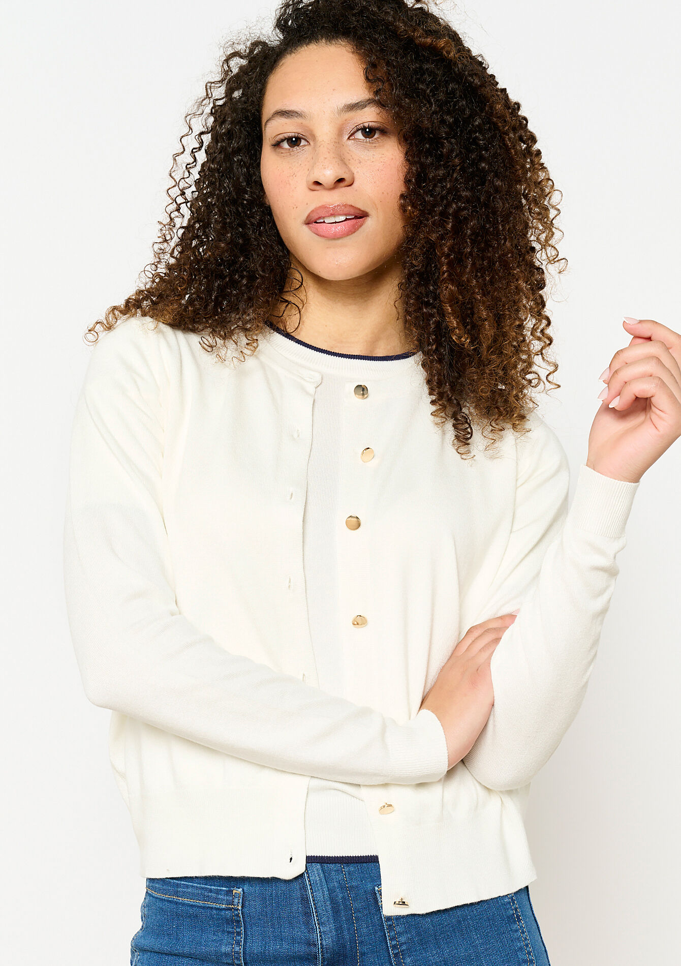 Cardigan met ronde hals