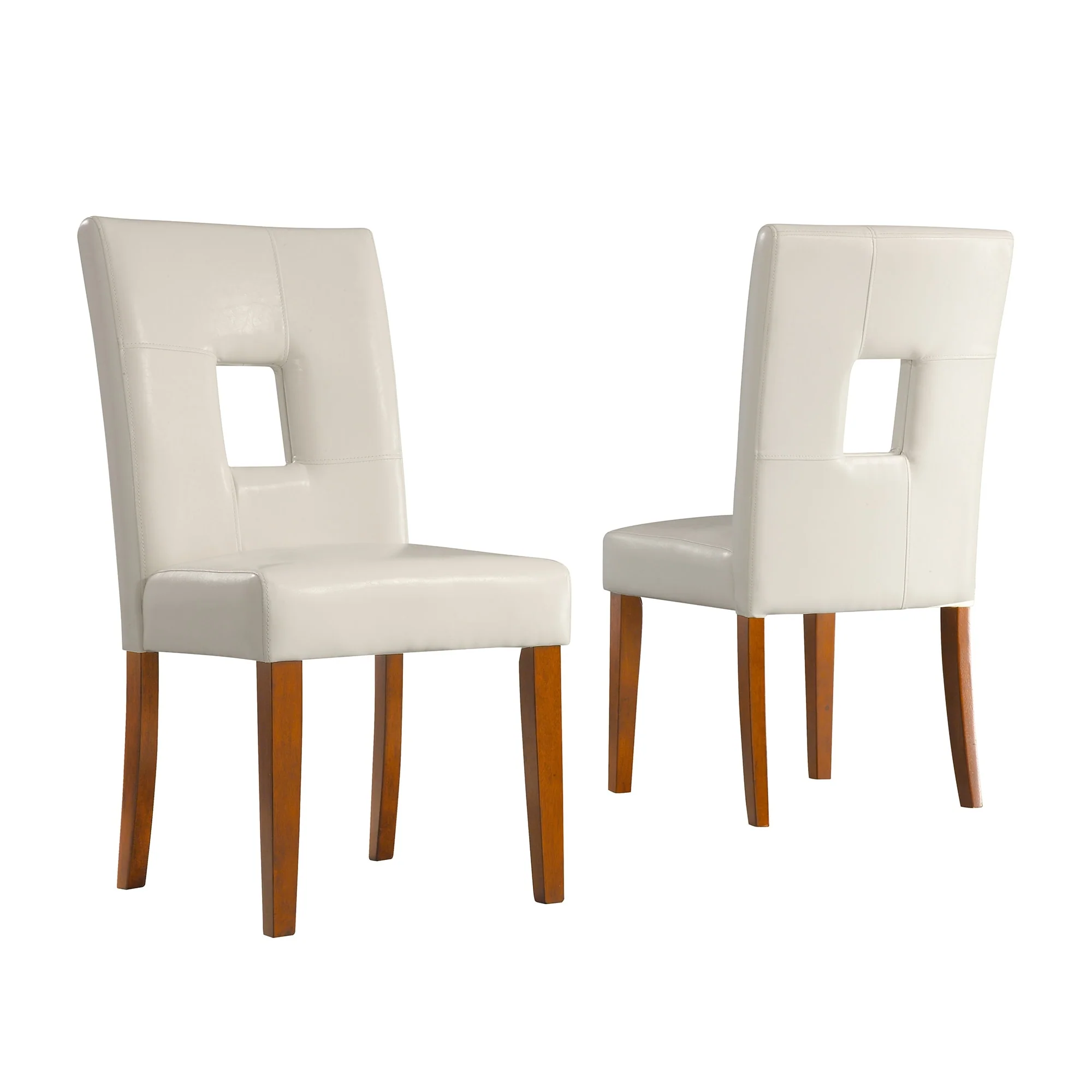 Alsace White Faux Leather Dining Chairs (Set of 2) by iNSPIRE Q Classic - Dining Chair