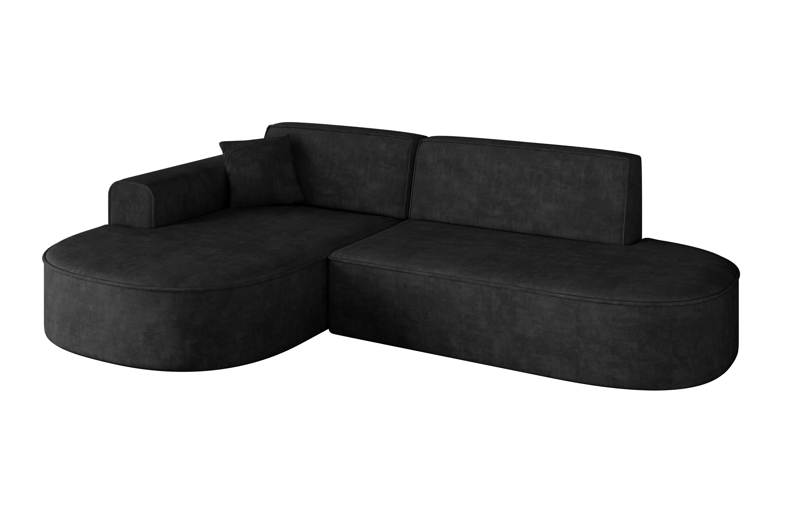 Narożnik lewostronne bez funkcji spania MARI-L1 243x171x79,5 cm Czarny