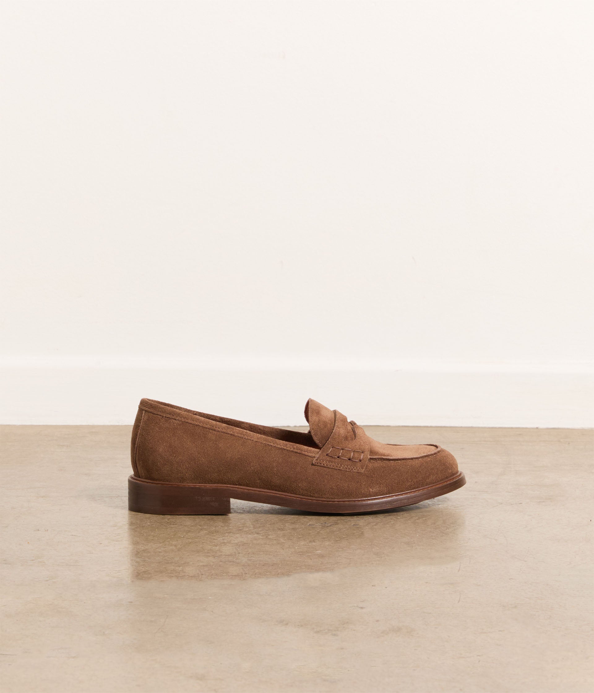 Mocassins velours taupe Angella