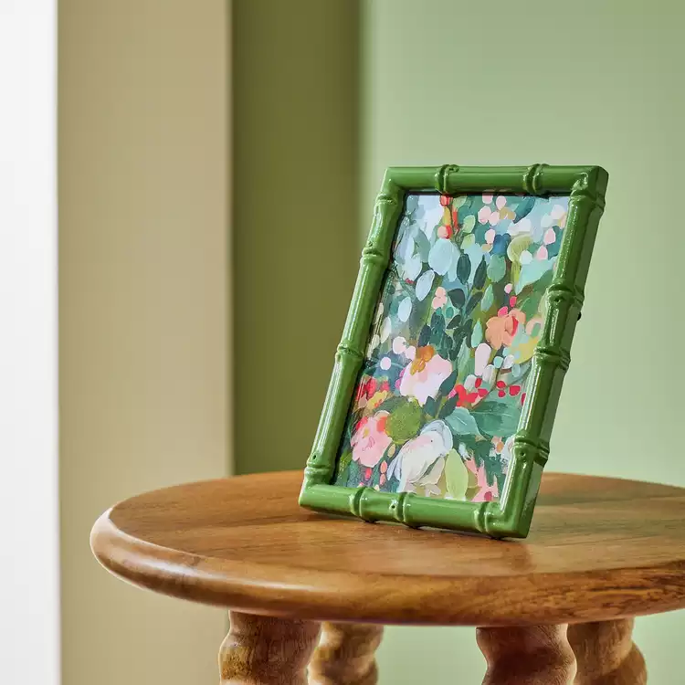 Habitat Bamboo Effect Green Picture Frame - 4x6"