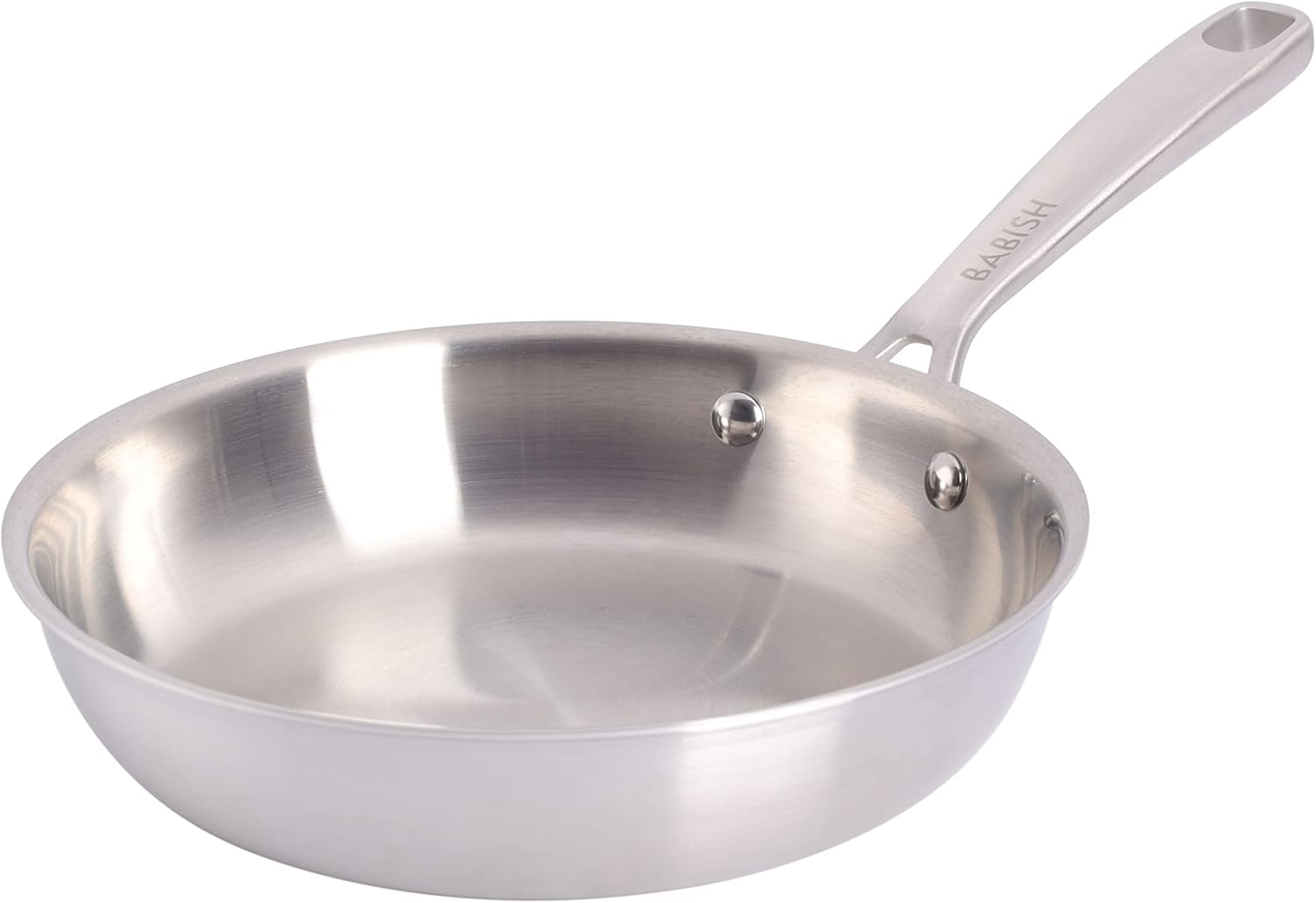 Babish 8 Inch Stainless Steel Triply Professional Grade Fry Pan