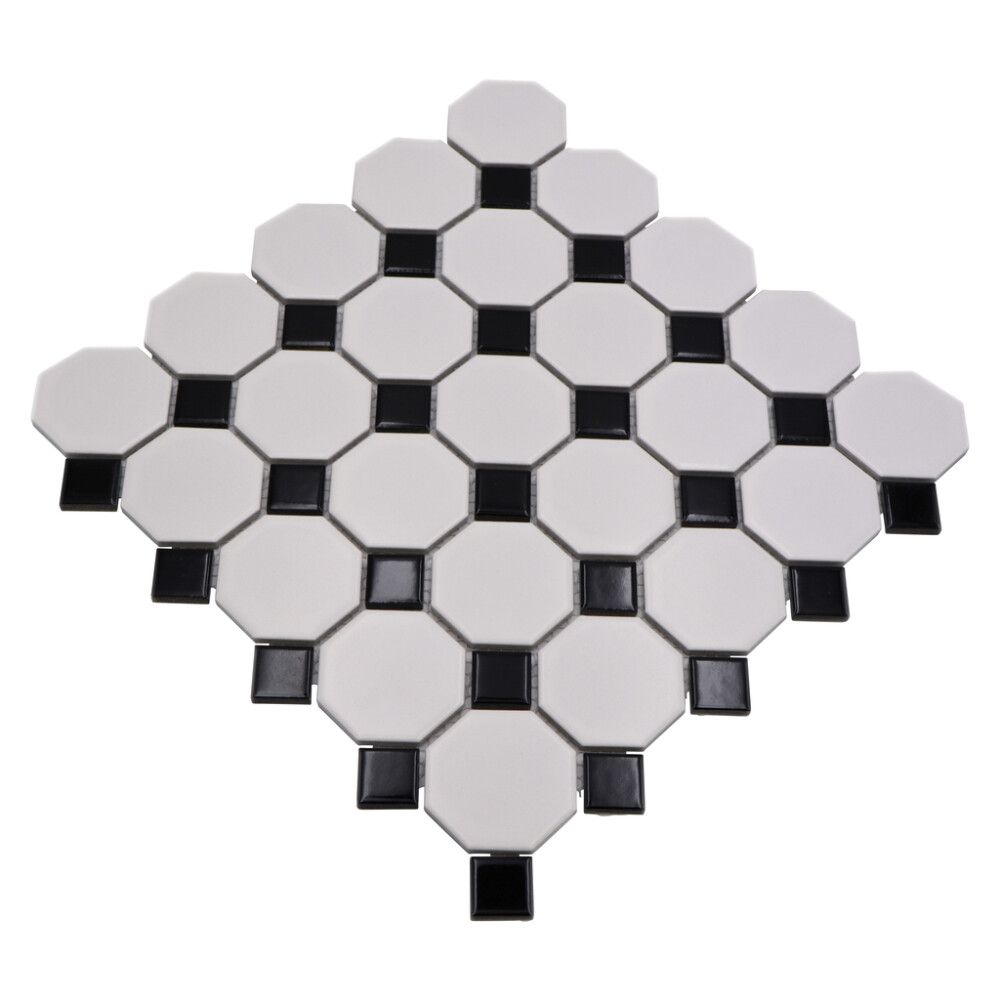 MOSAIKK OCTA WHITE MATT WITH BLACK GLOSSY OCTA G468