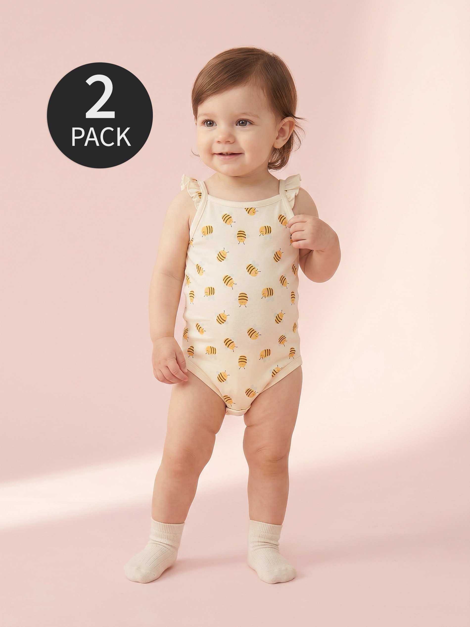 Bawełniane body na ramiączkach 2 pack