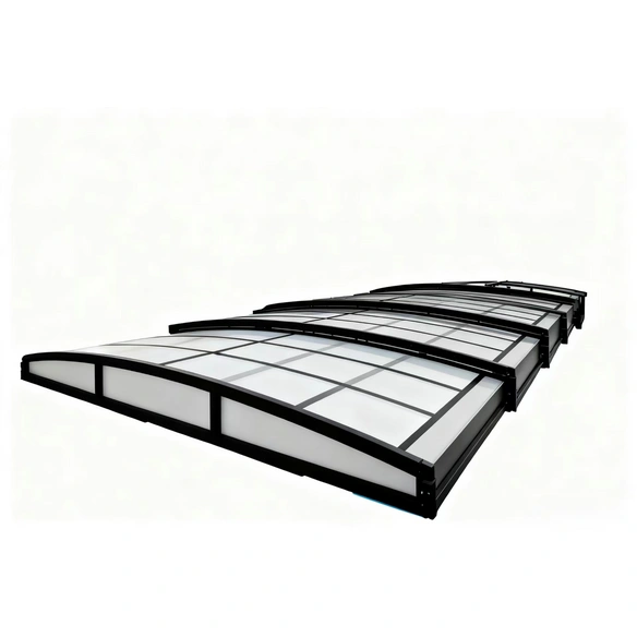 Poolüberdachung »Aqualina«, BxHxT: 526 x 105 x 1099 cm, grau