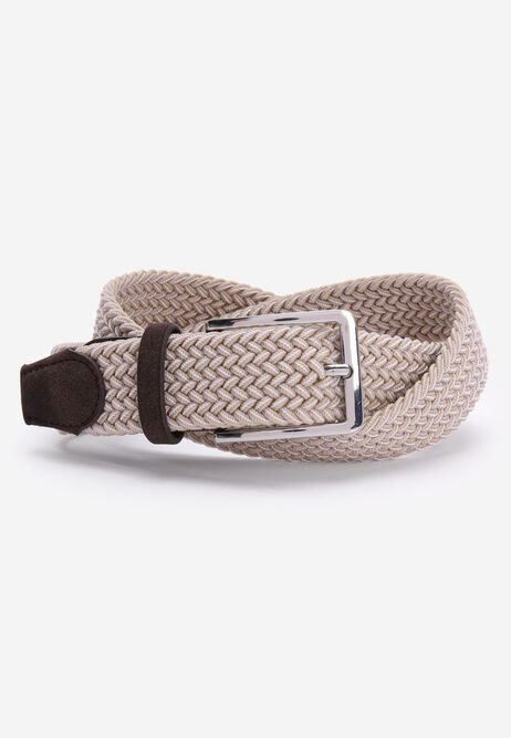 Mens Stone Textured Stretch Chino Belt