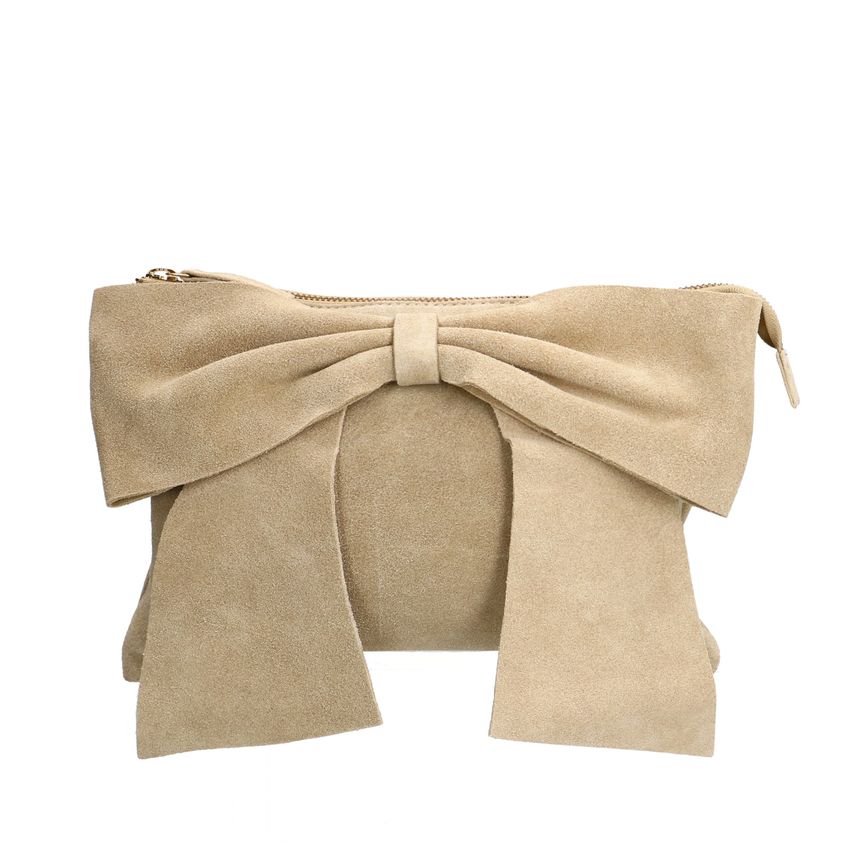 Manfield Beige suède schoudertas