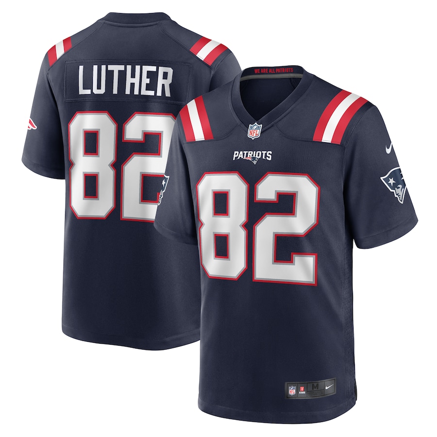 T.J. Luther New England Patriots Nike Team Game Jersey -  Navy