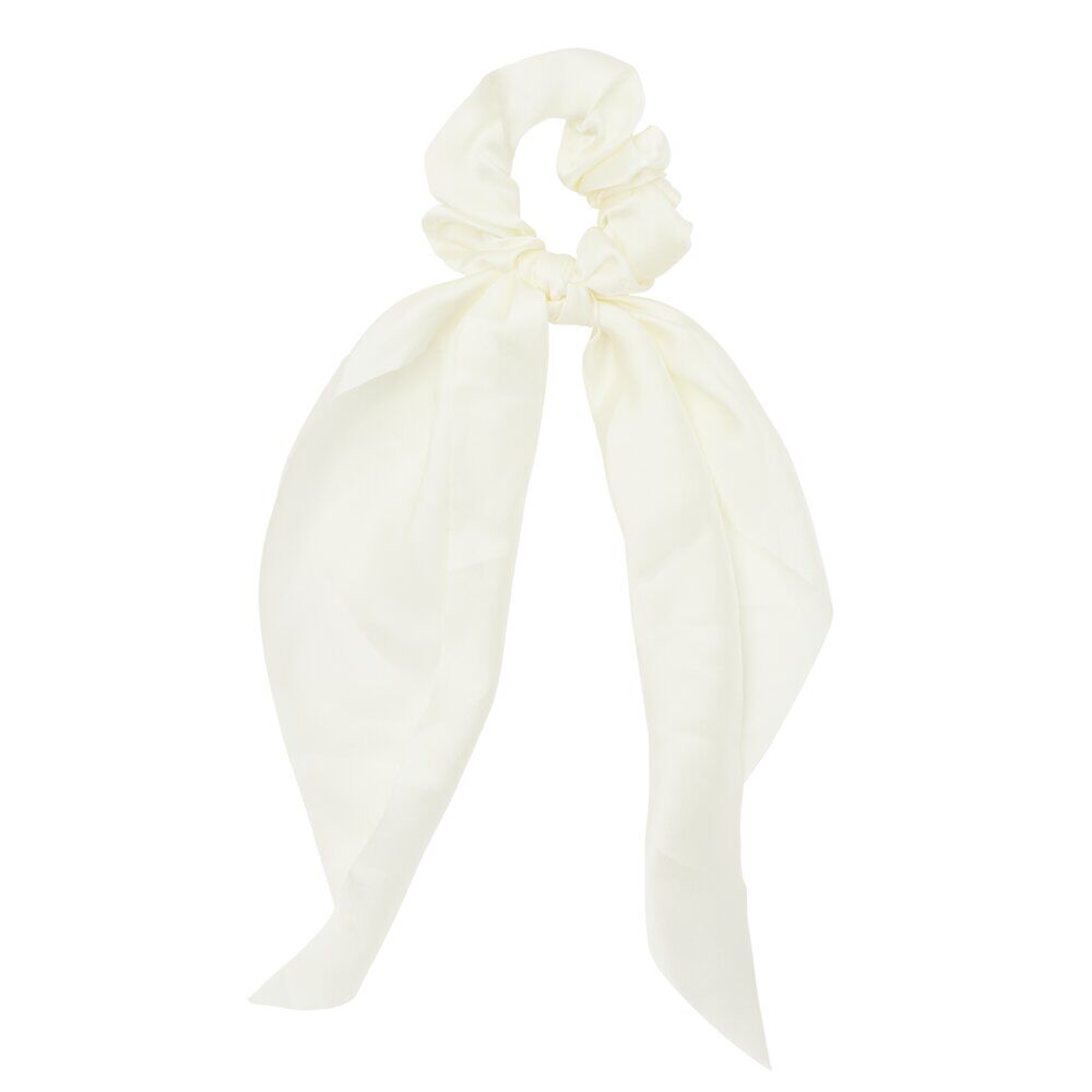 Chouchou ruban à cheveux en tissu uni L29cm (4 modèles)