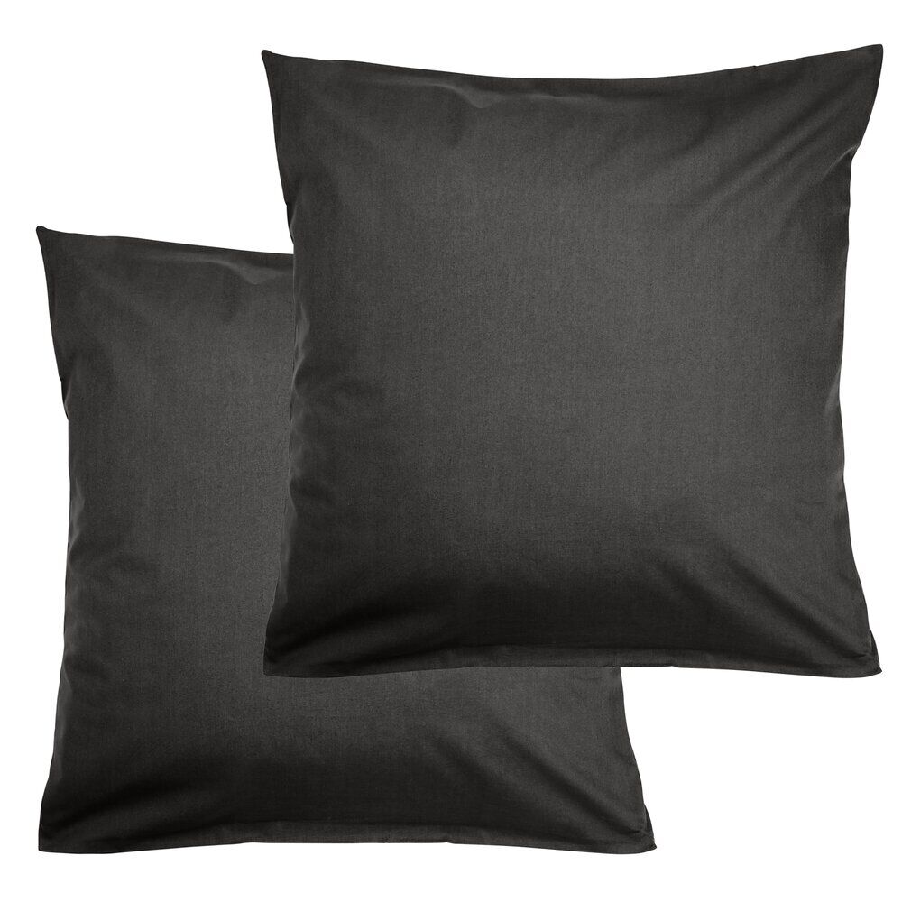 Taie d'oreiller 63x63cm coton uni x2 (6 modèles)