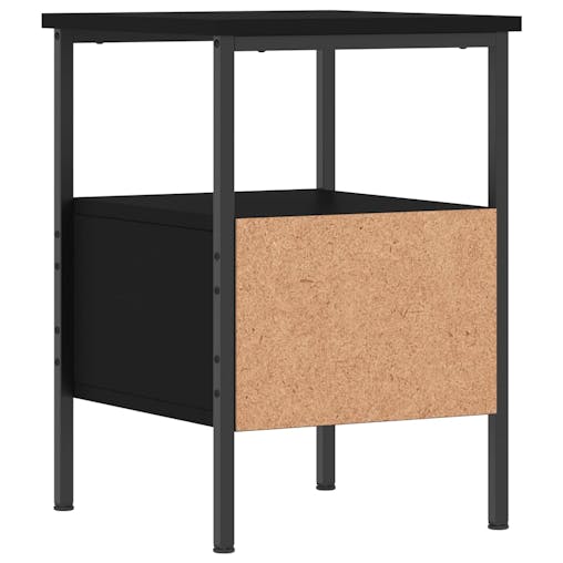 NNEVL Bedside Cabinet Black 34x36x50 cm Engineered Wood