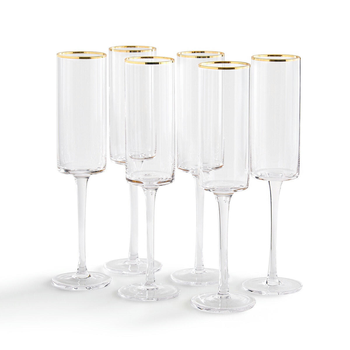 Lot de 6 flûtes à champagne, Coblice