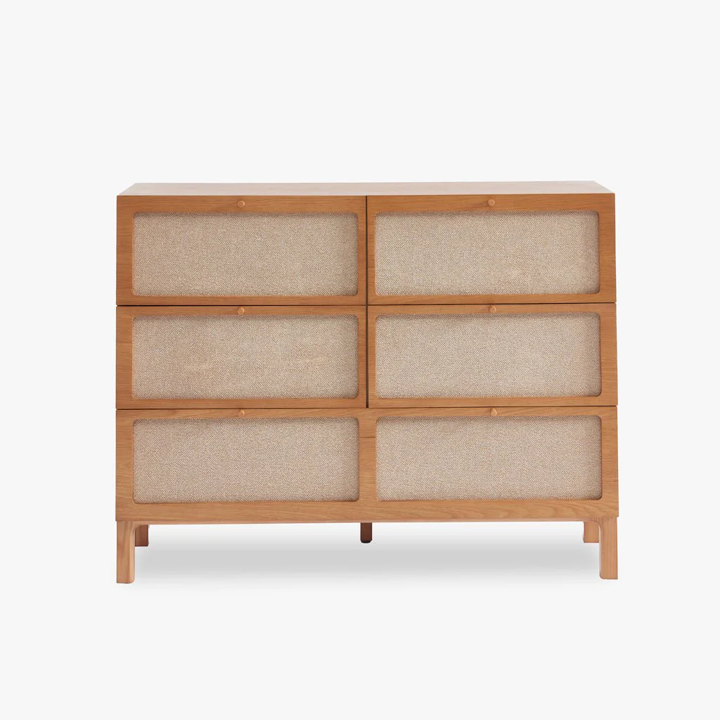 Cómoda de Cinco Gavetas com Linho BIZERTA