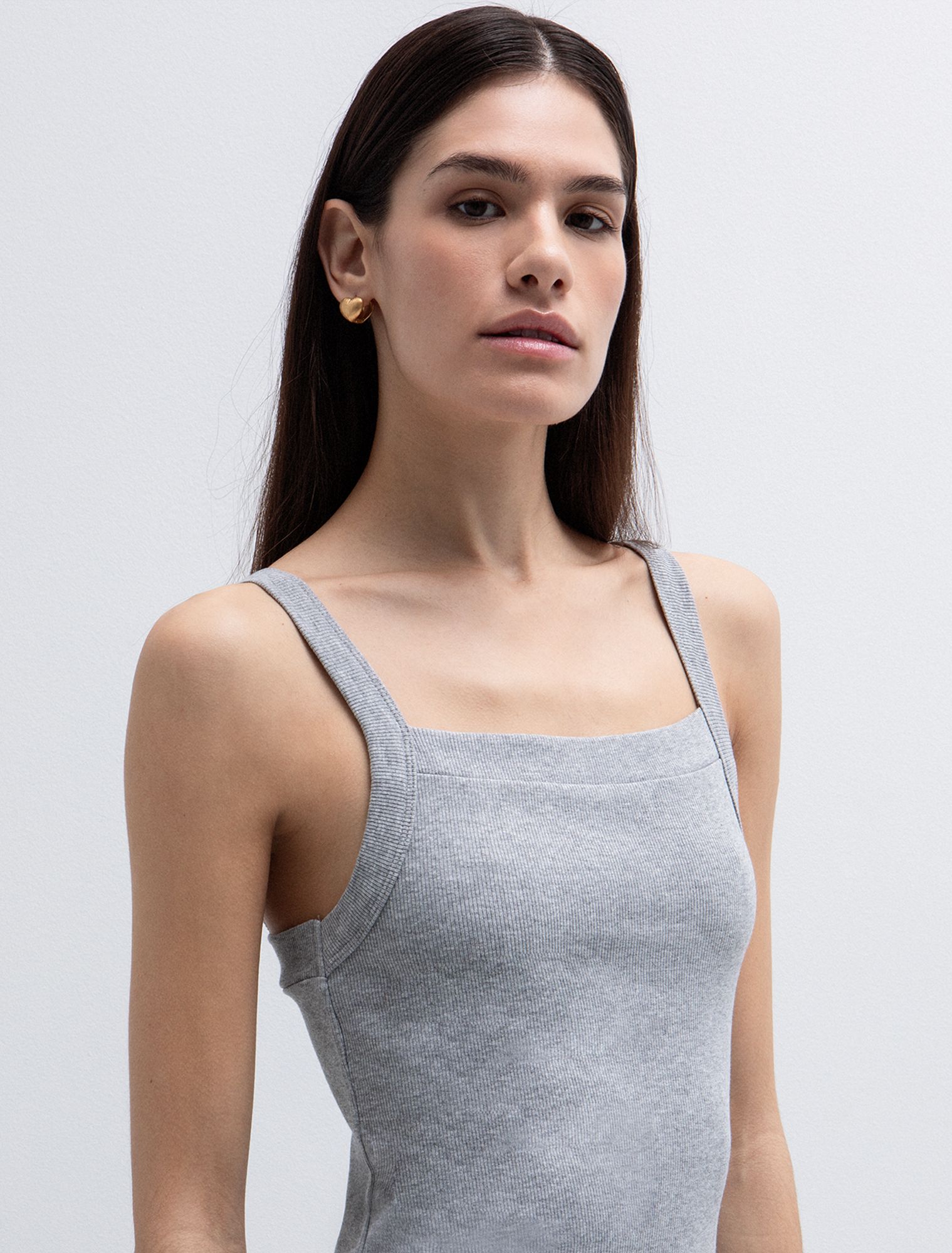 Rib midi φόρεμα