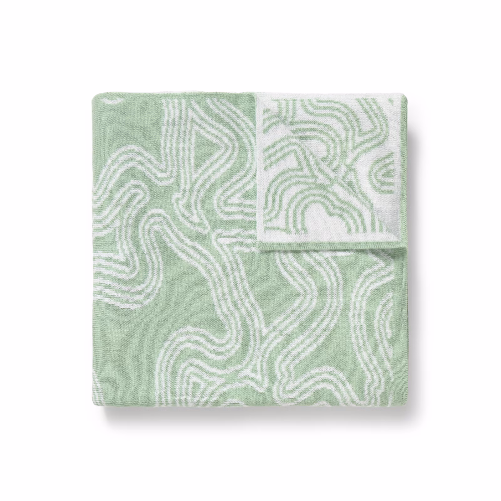 Manta de bebé reversible Nilo verde