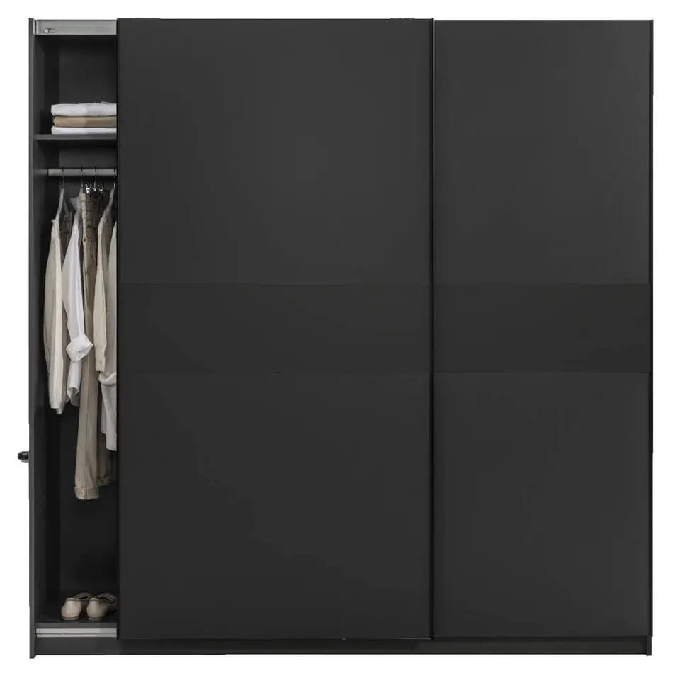 Schuifdeurkast Genua - antraciet - 204x200x60 cm