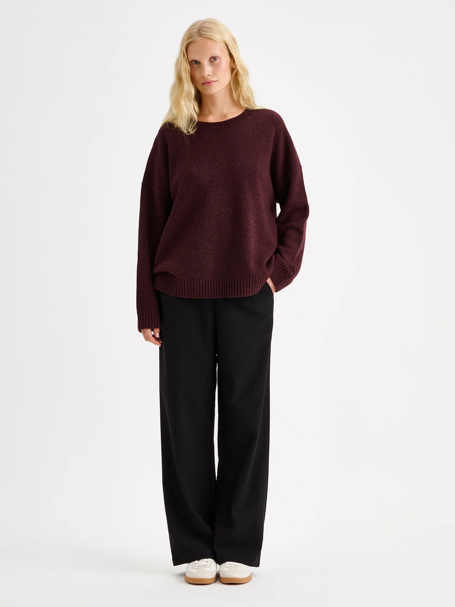 LANA oversize neulepusero - ruskea