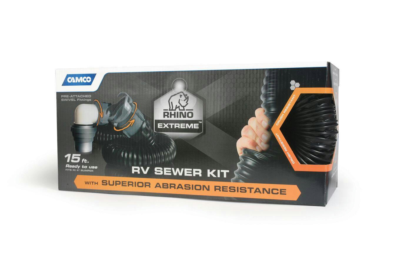 CAMCO 39861 RhinoEXTREME 15-ft RV Sewer Hose Kit