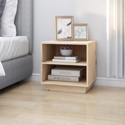 NNEVL Bedside Cabinets 2 pcs 40x34x40 cm Solid Wood Pine