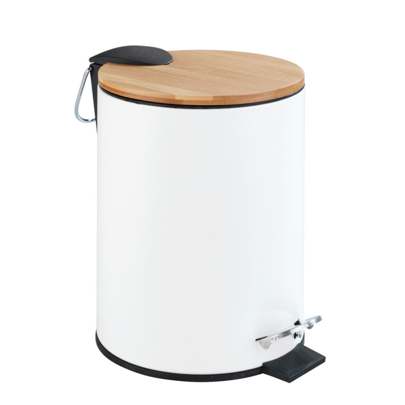 Poubelle à pédale Tortona blanc mat 3 L WENKO
