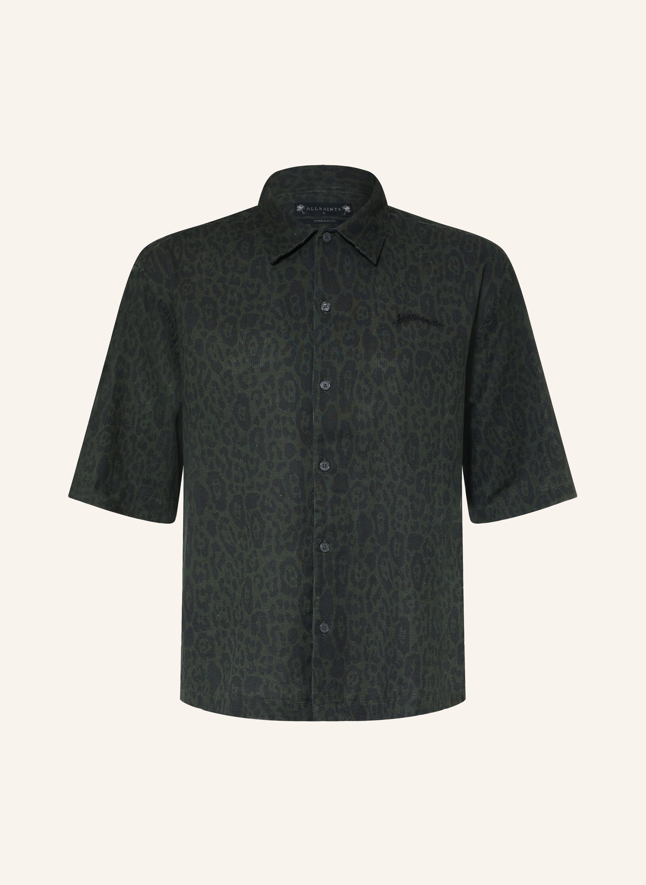 ALLSAINTS Kurzarm-Hemd LEOPARDO Oversized Fit