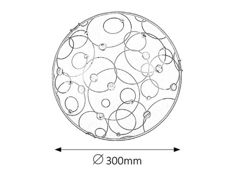 Plafonbiały wzorzysty okrągły 30cm Jolly 1xE27x60W IP20 Rabalux