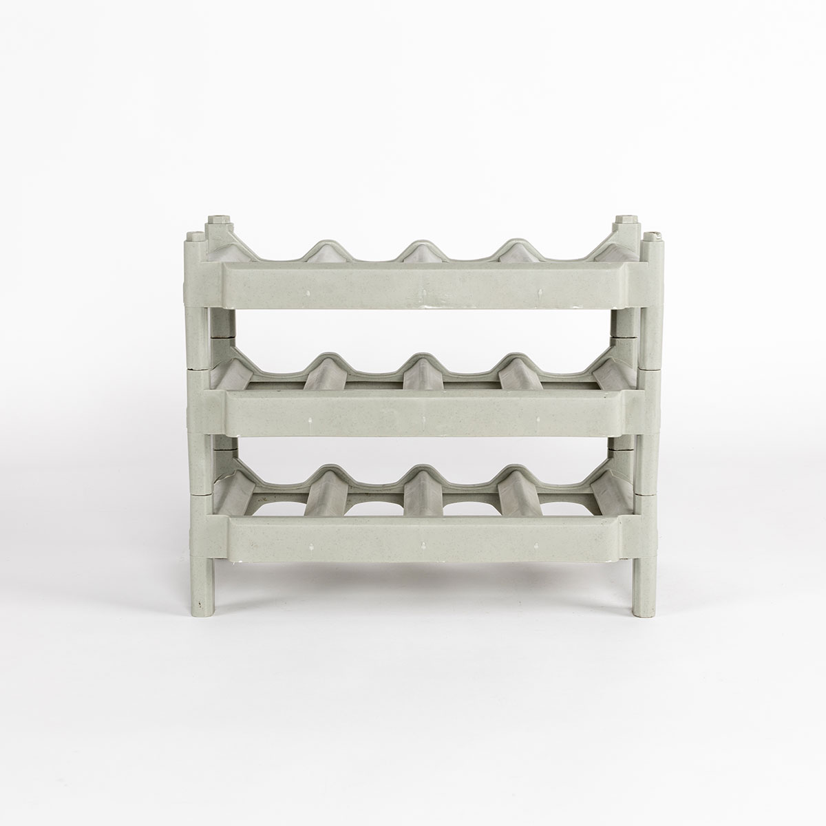 Conjunto de 3 garrafeiras verde para 12 garrafas