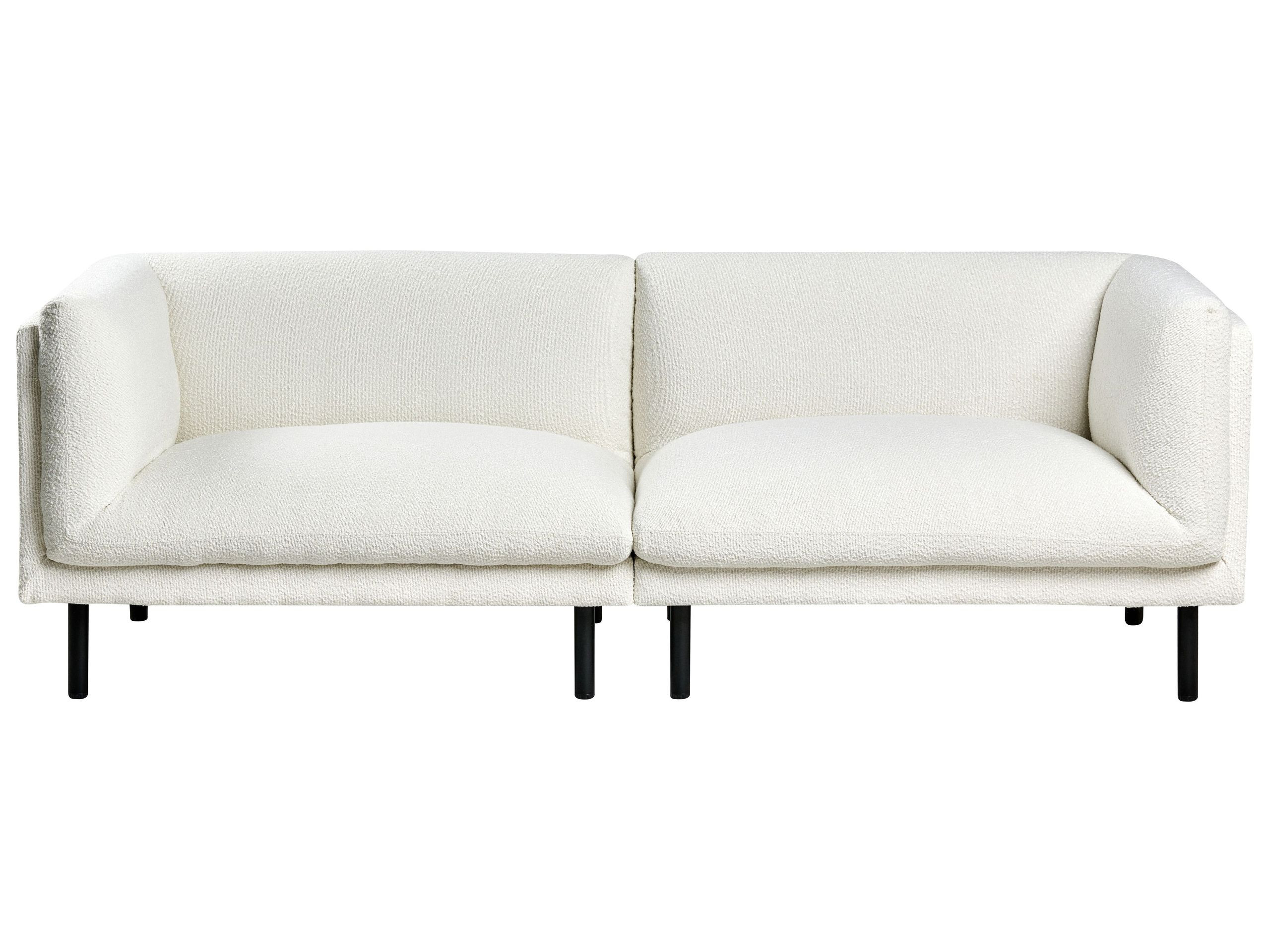 Sofa VORGOD Boucle Złamana biel dla 3 osób
