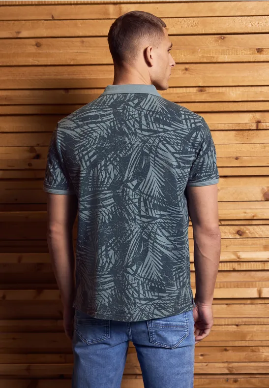 Gemustertes Piqué Poloshirt