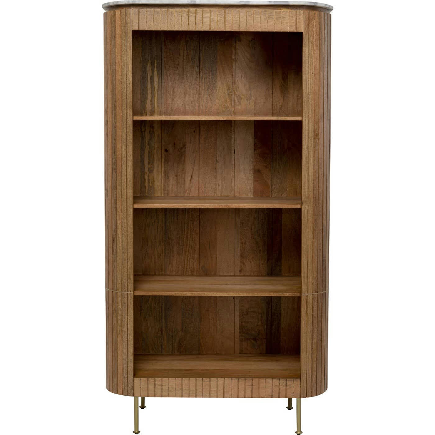 GRACE - Etagère 190x100 en manguier massif et marbre blanc