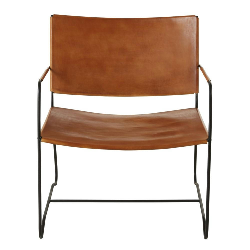 Kaoma - Fauteuil en cuir marron