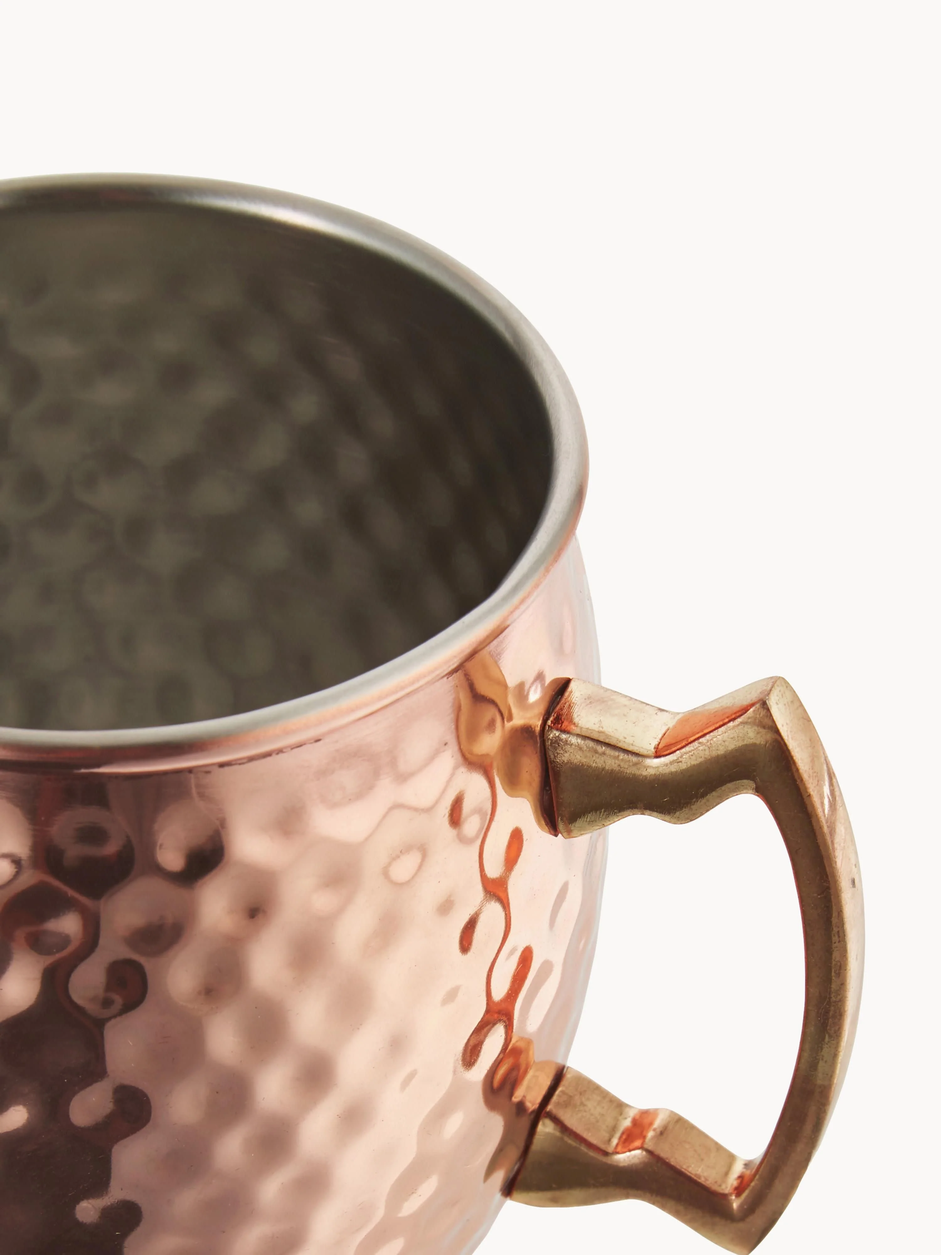 Moscow Mule Kupferbecher Hammered mit gehämmerter Oberfläche